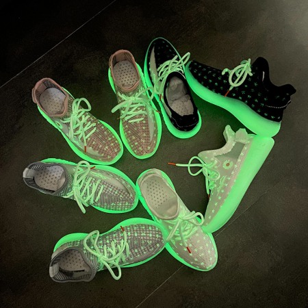 Starry Night Light Flying Knitted Women's Summer New Mesh Breathable Sports Shoes